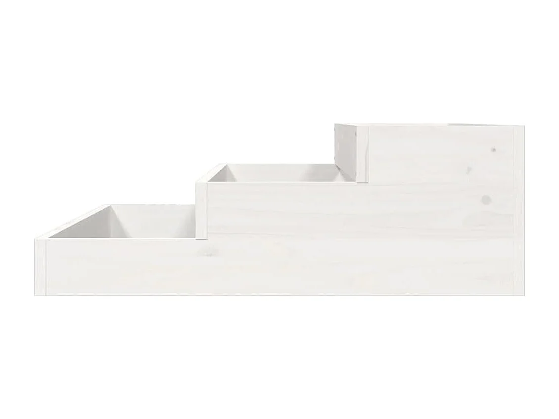 Jardinière bac lit surélevé bois blanche 78 x 78 x 27 cm 02_0037863