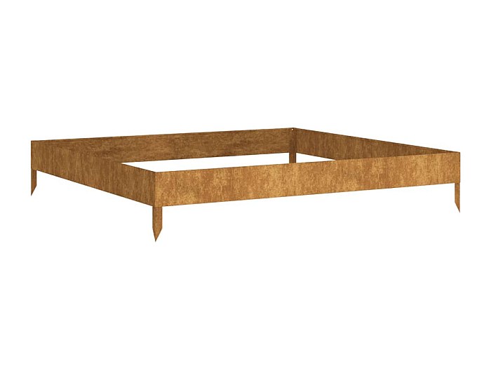 Vaso Per Fioriera Aiuola Rialzata Piante Fiori Terrazzo Giardino Giardino 100 X 100 X 18 5 Cm Acciaio Corten Marrone 02 0039258