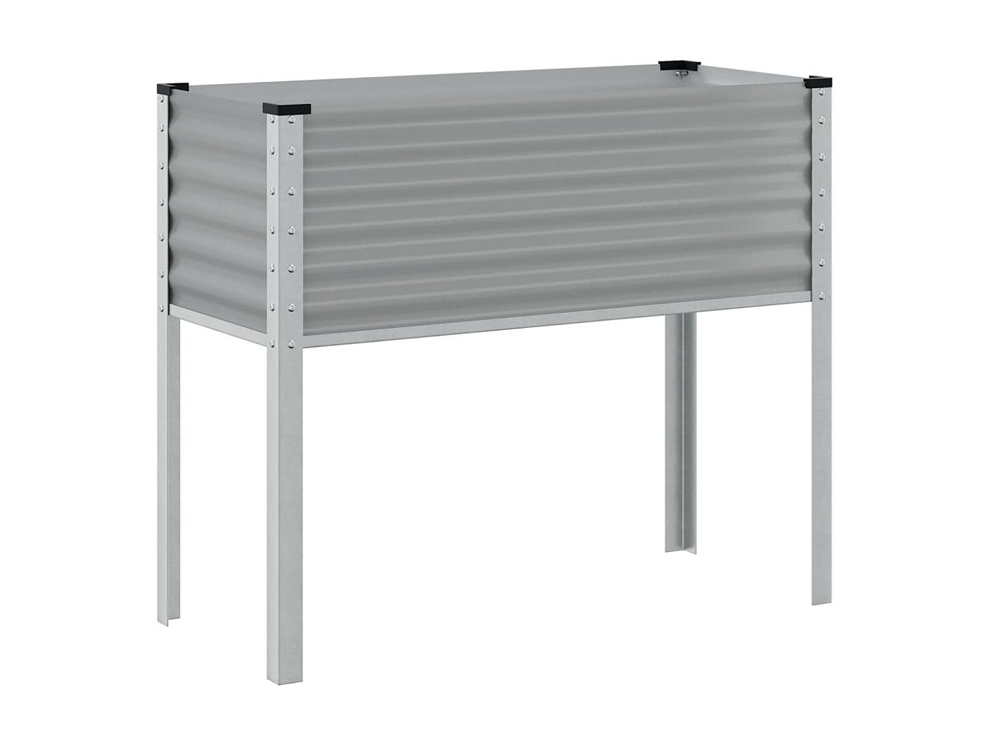 Fioriera Esterno Metallo Aiuola Rialzata Zincata Land Guard - 60x60x20cm Per Orto E Fiori Da Esterno Metal Planter Box