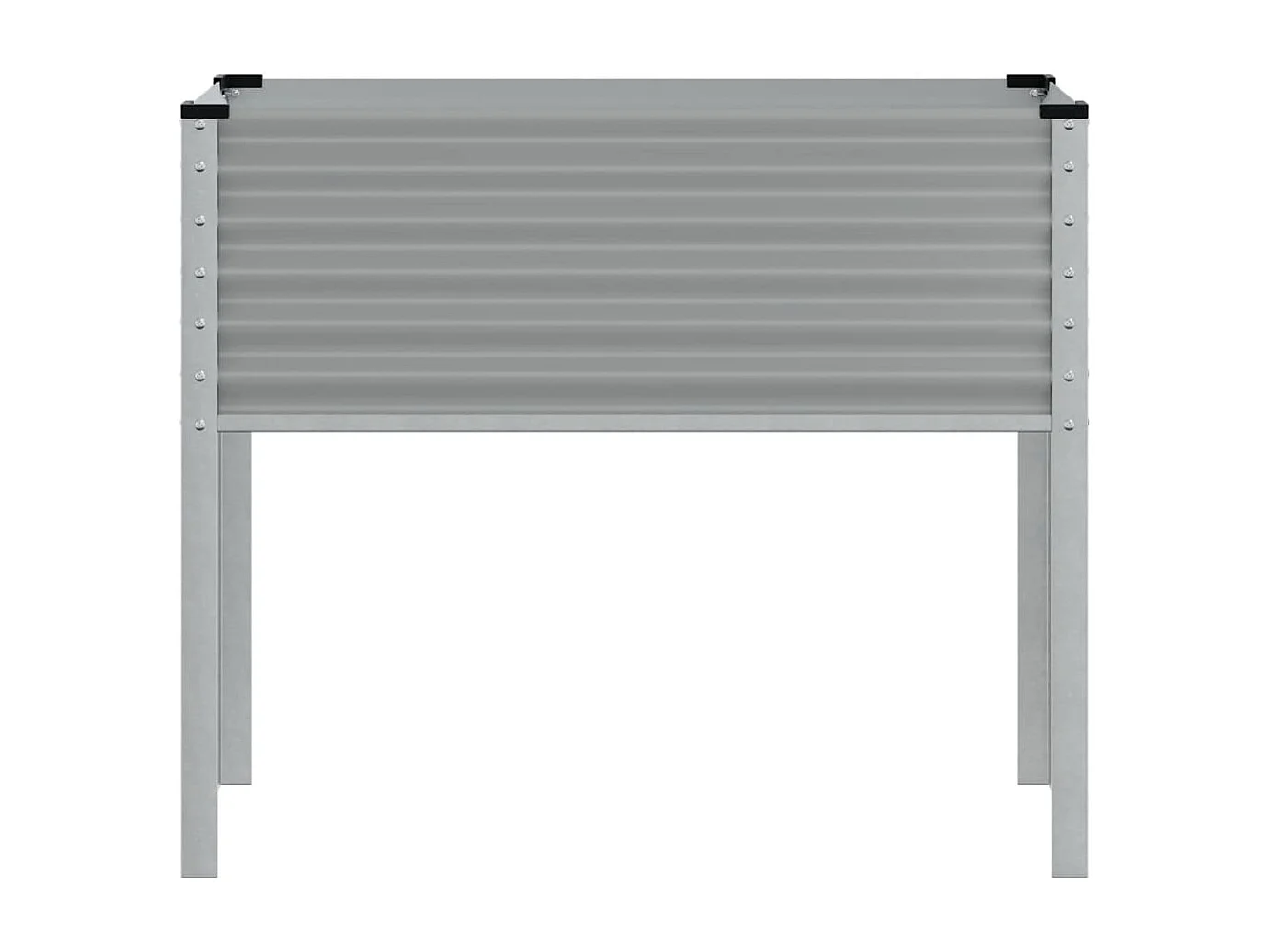 Macetero bancal elevado plantas flores terraza jardín 100 x 41 x 90 cm gris acero 02_0037272