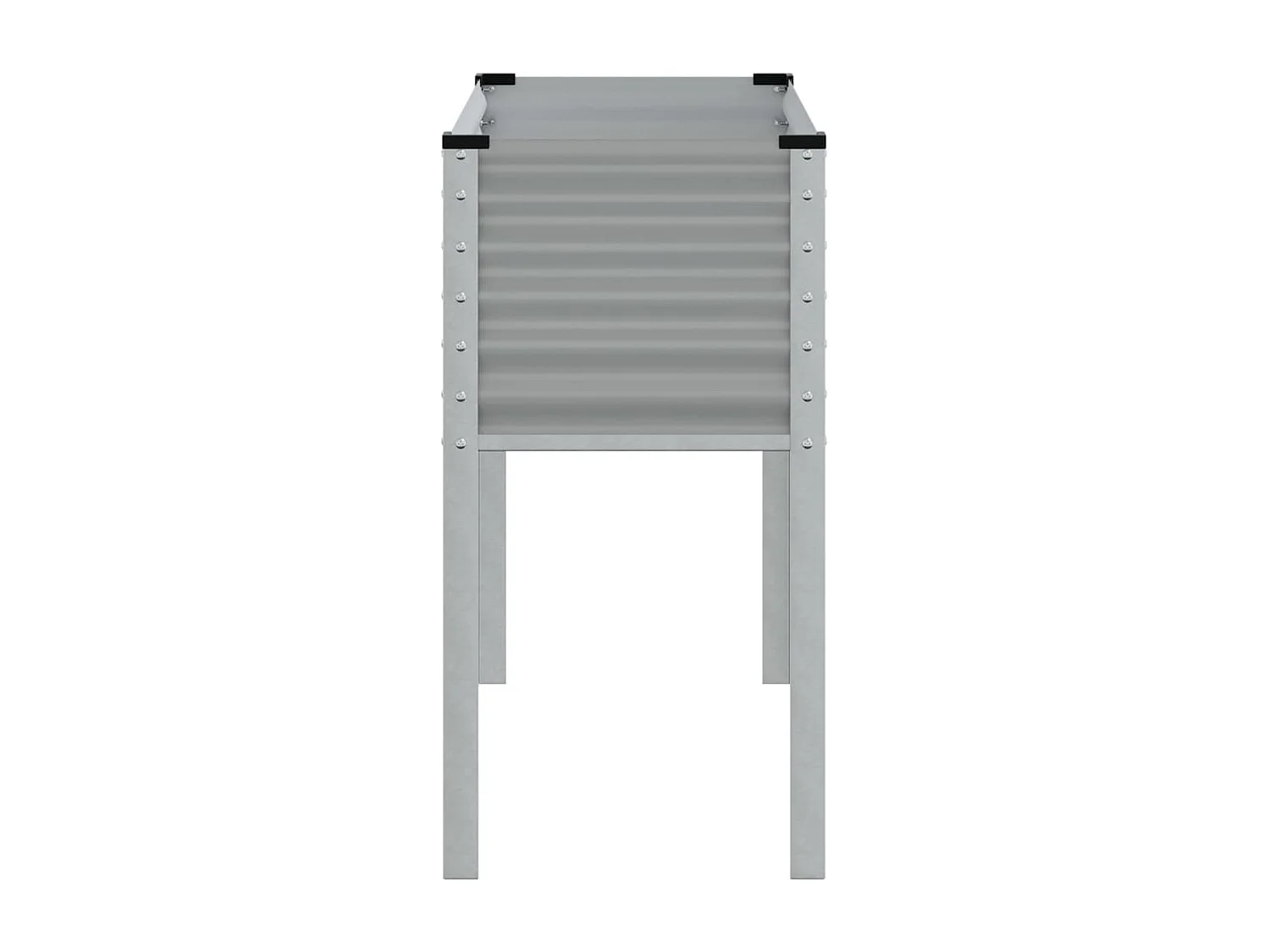 Macetero bancal elevado plantas flores terraza jardín 100 x 41 x 90 cm gris acero 02_0037272