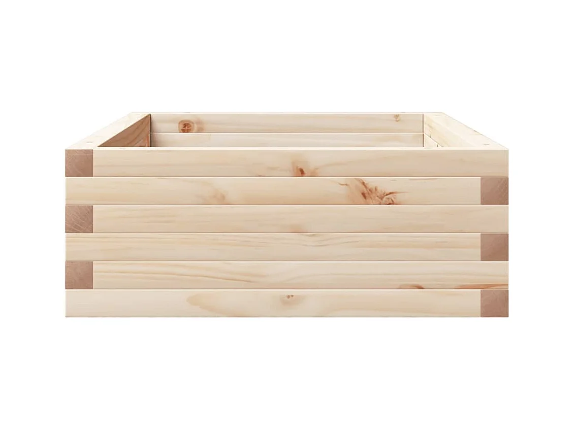 Jardinière bac lit surélevé bois marron 110 x 60 x 23 cm 02_0037361