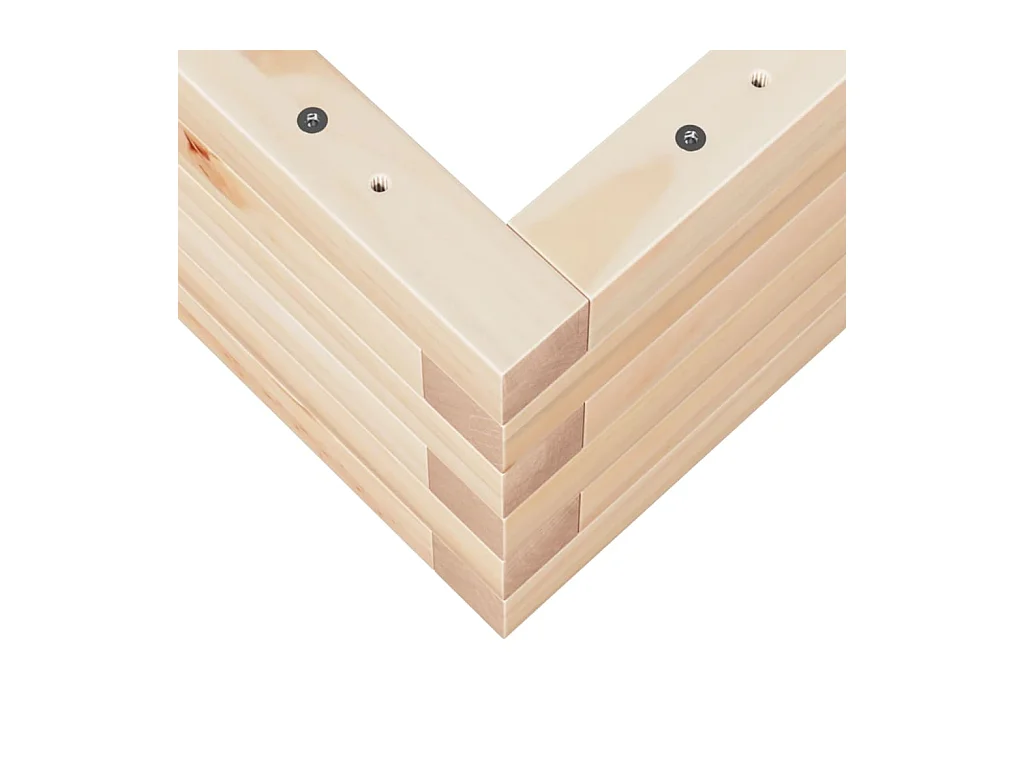 Jardinière bac lit surélevé bois marron 110 x 60 x 23 cm 02_0037361