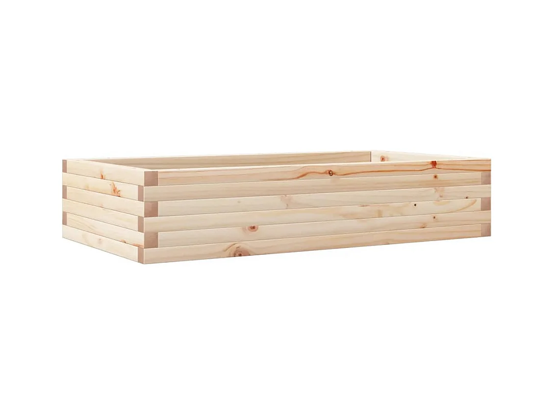 Jardinière bac lit surélevé bois marron 110 x 60 x 23 cm 02_0037361