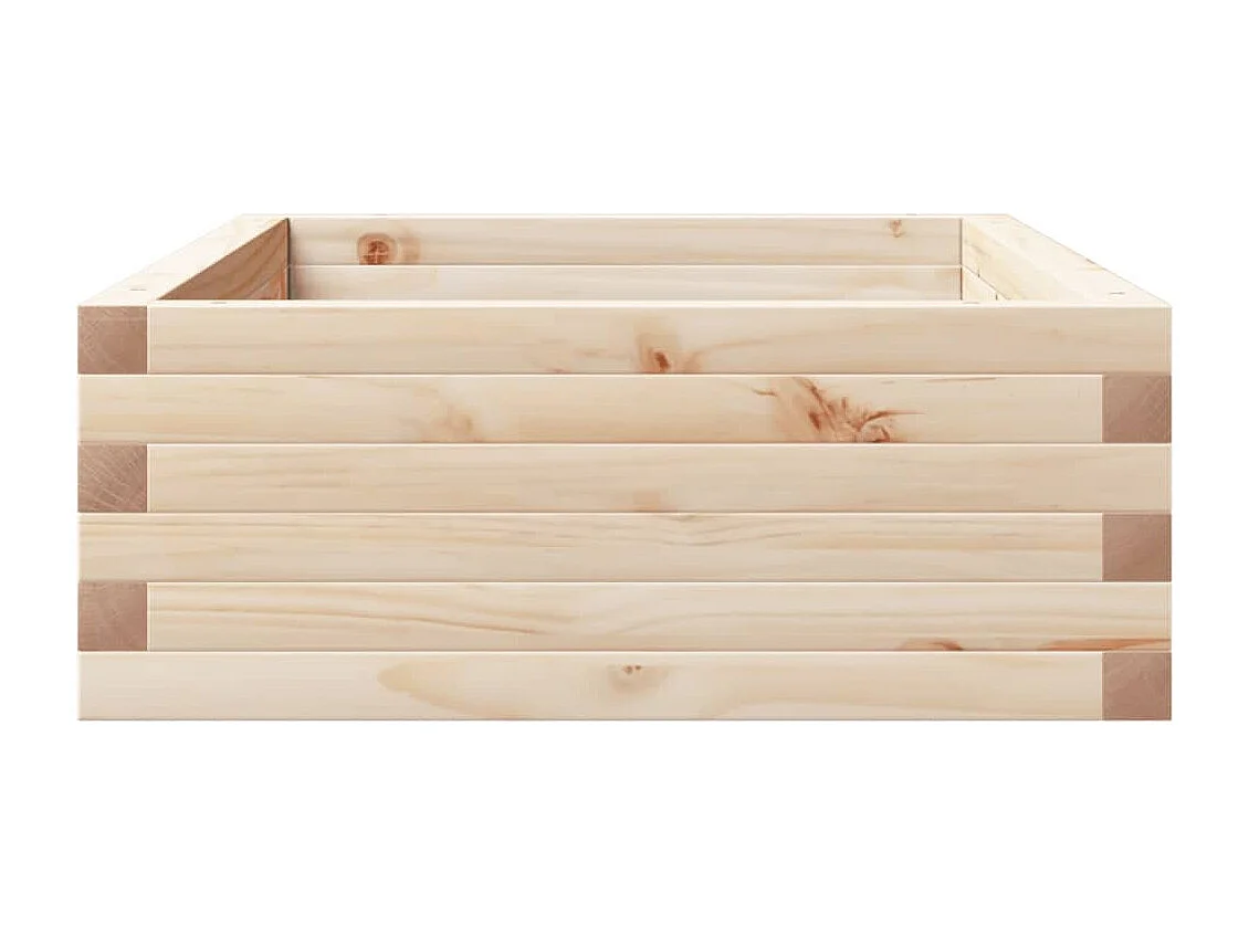 Vassoio per fioriera aiuola rialzata piante fiori terrazza giardino 110 x 60 x 23 cm legno di pino massiccio marrone 02_0037361