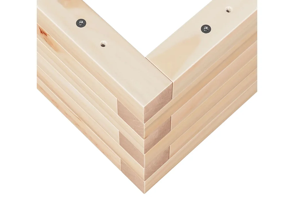 Vassoio per fioriera aiuola rialzata piante fiori terrazza giardino 110 x 60 x 23 cm legno di pino massiccio marrone 02_0037361