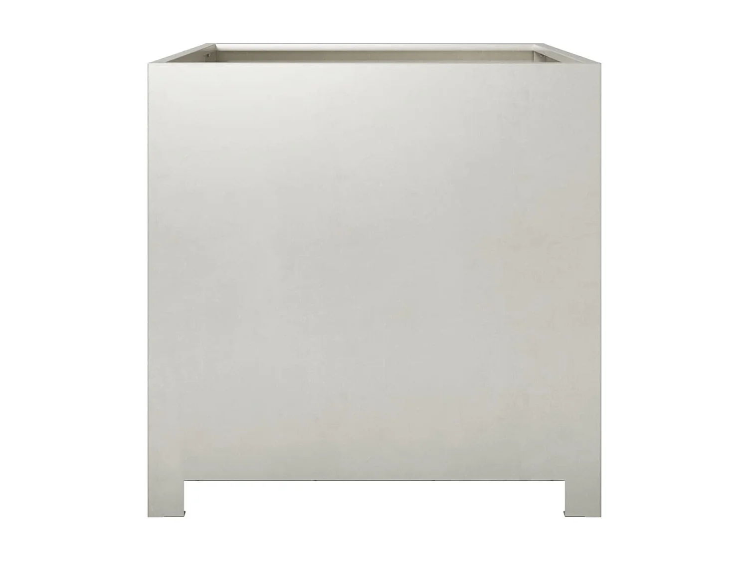 Vassoio per fioriera aiuola rialzata piante fiori terrazzo giardino 50 x 50 x 50 cm acciaio inox Argento 02_0037662