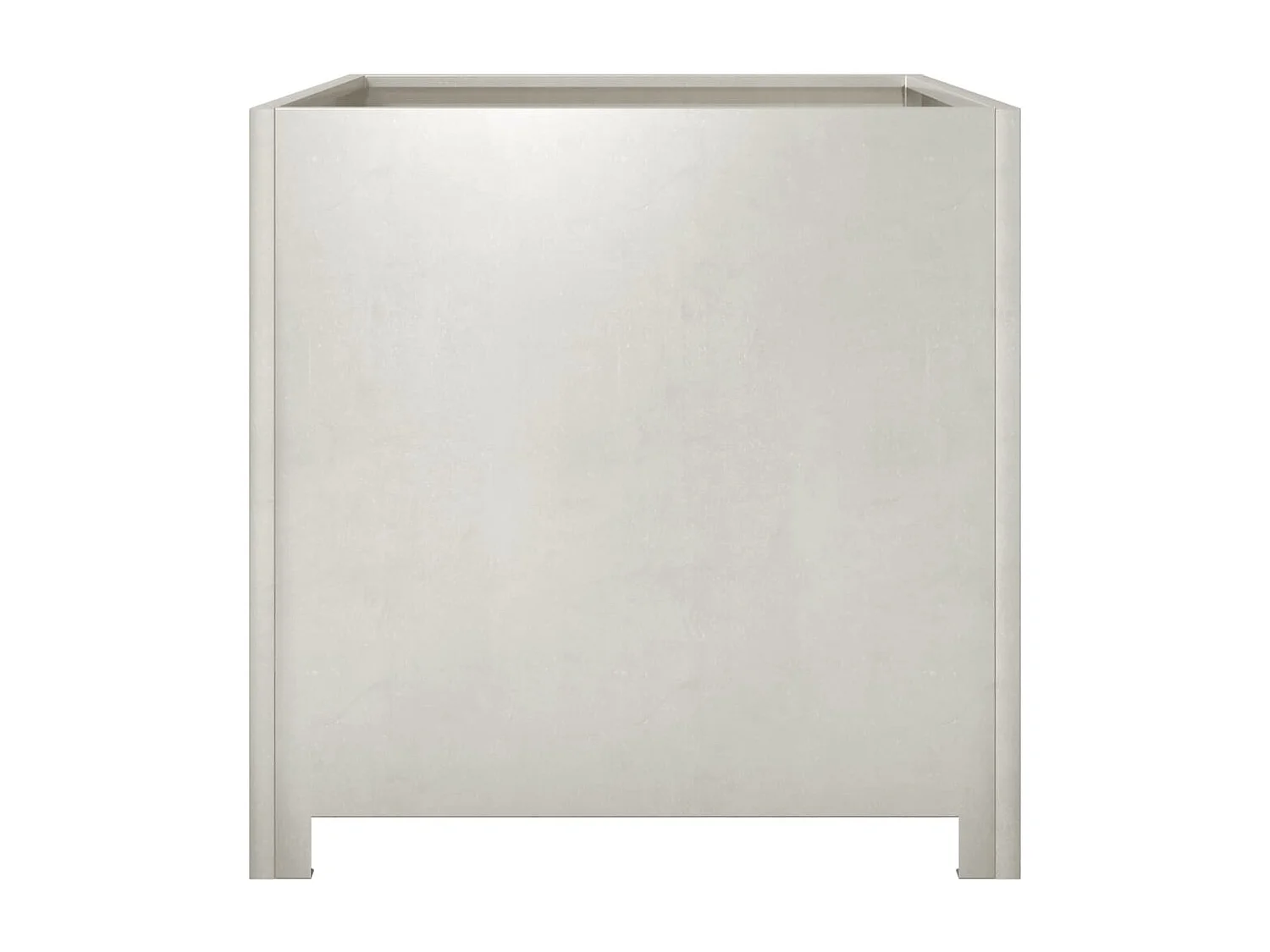 Vassoio per fioriera aiuola rialzata piante fiori terrazzo giardino 50 x 50 x 50 cm acciaio inox Argento 02_0037662