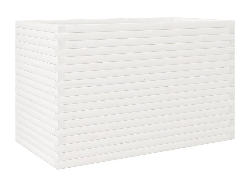 Jardinière bac lit surélevé bois blanche 110 x 60 x 68.5 cm 02_0037382