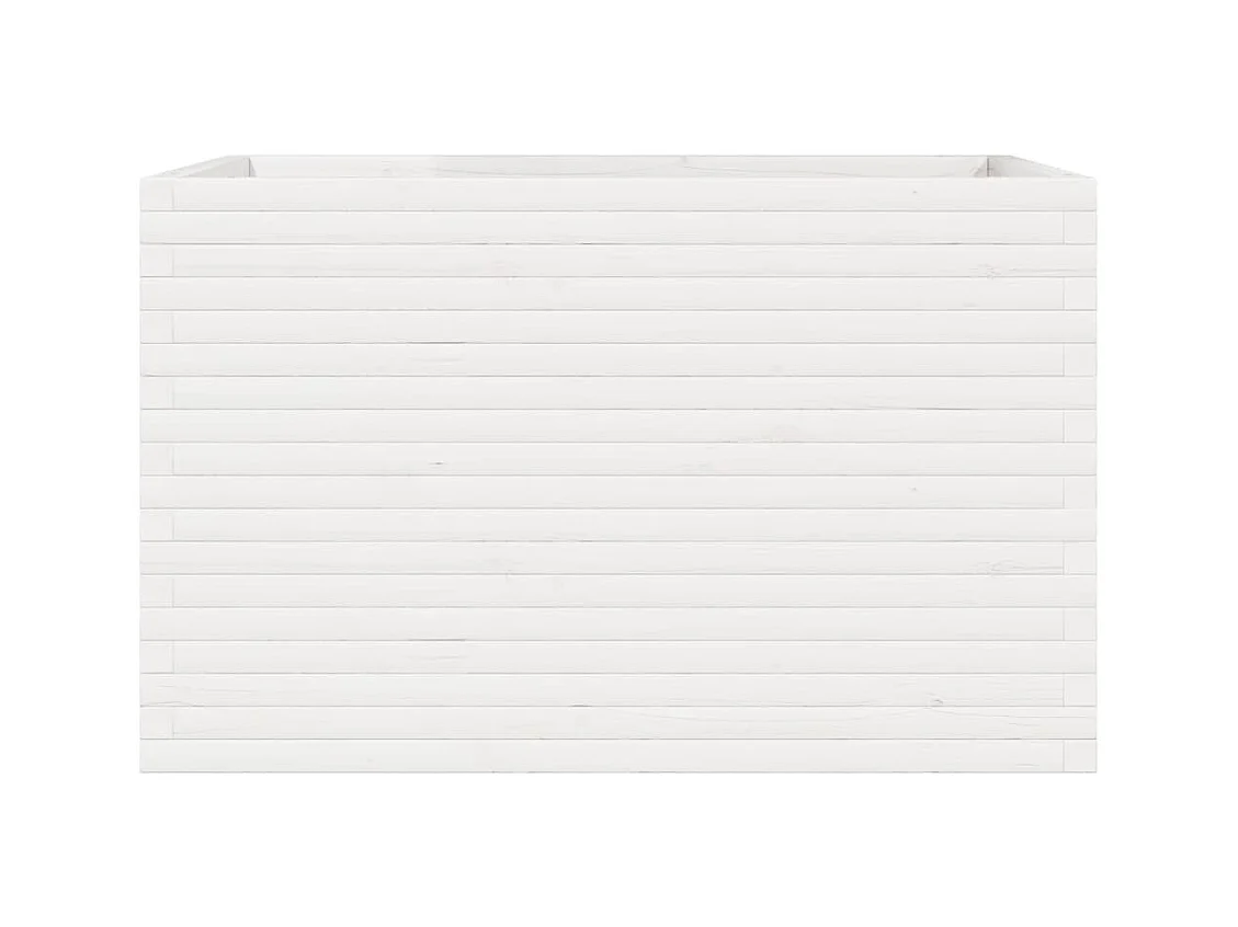 Jardinière bac lit surélevé bois blanche 110 x 60 x 68.5 cm 02_0037382