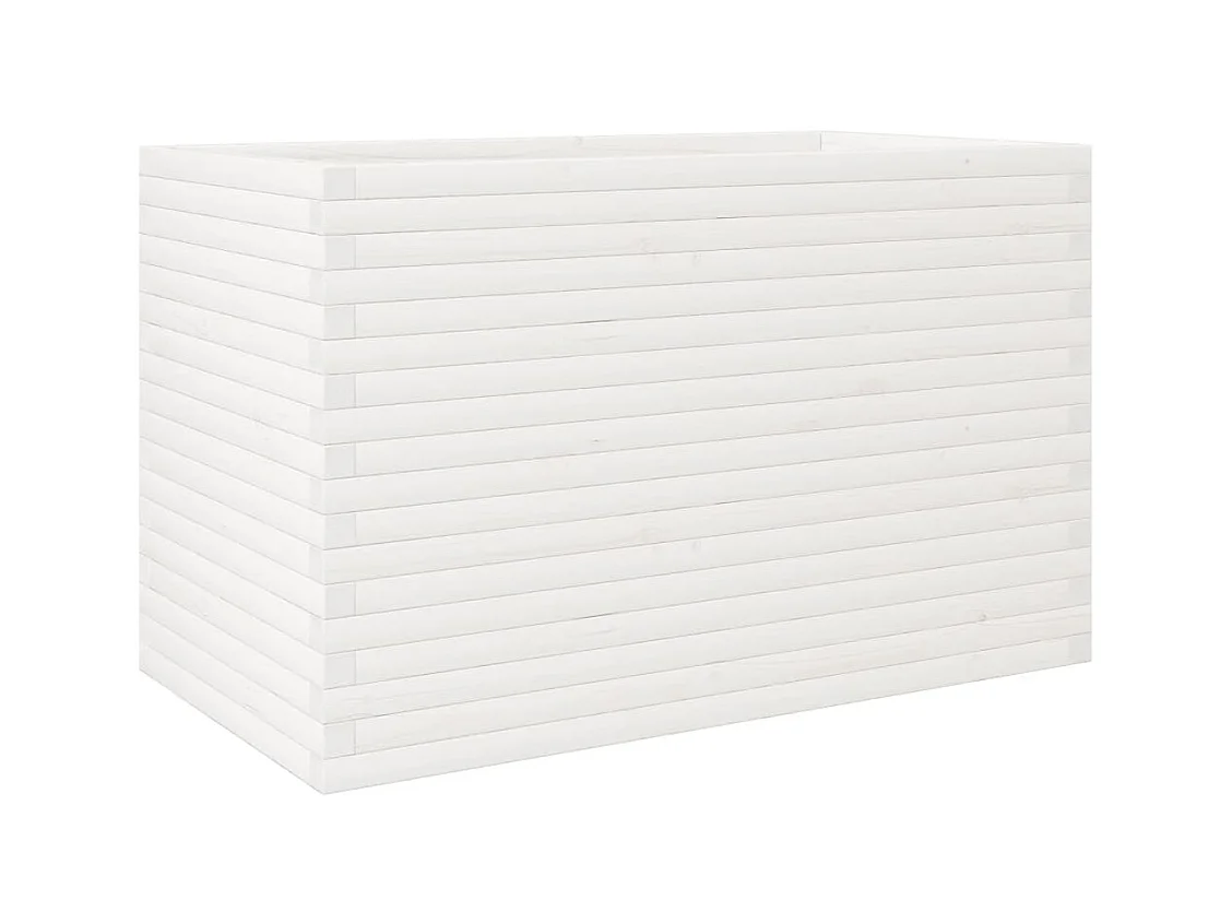 Jardinière bac lit surélevé bois blanche 110 x 60 x 68.5 cm 02_0037382