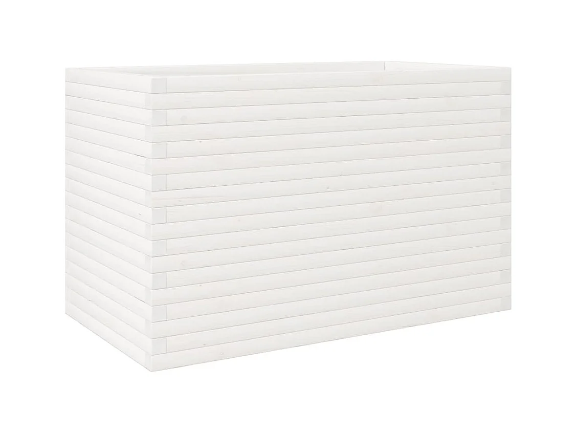 Bandeja para plantador de plantas com canteiro elevado flores terraço jardim 110 x 60 x 68,5 cm madeira maciça de pinho branco 02_0037382