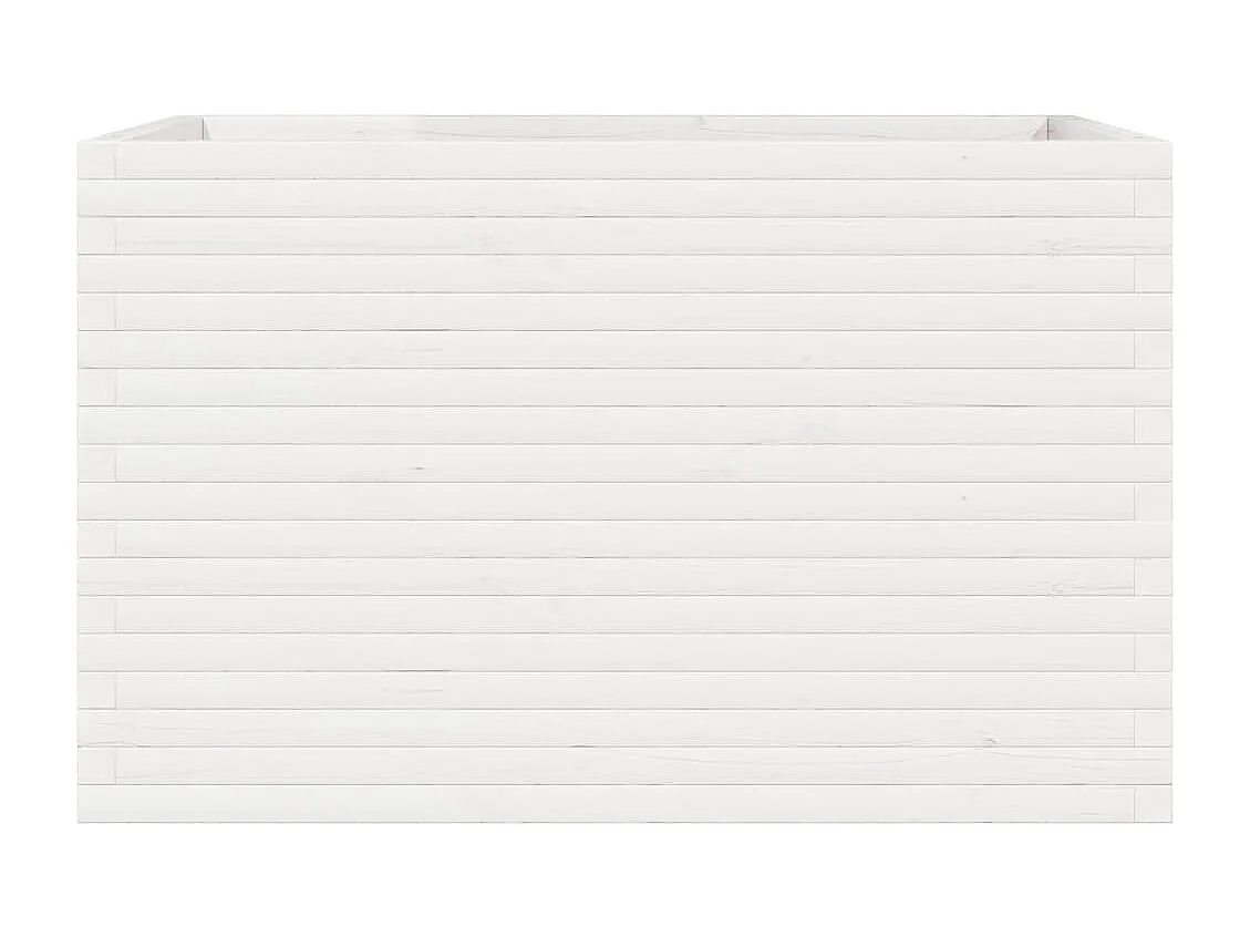 Macetero bancal elevado plantas flores terraza jardín 110 x 60 x 68,5 cm madera maciza de pino blanco 02_0037382