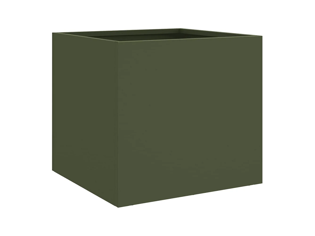 Vassoio per fioriera aiuola rialzata piante fiori terrazzo giardino olivo 32 x 30 x 29 cm verde acciaio 02_0038694