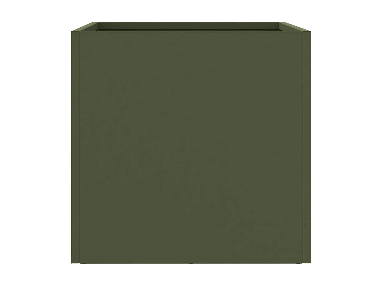 Jardineira elevada cor oliva para plantas flores e pátio/jardim 32 x 30 x 29 cm aço verde 02_0038694