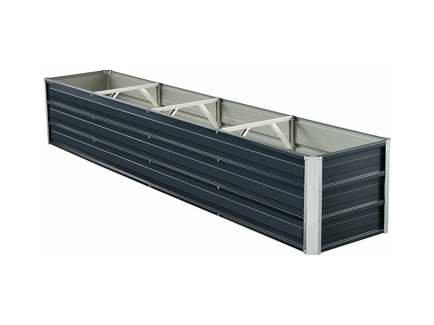 Jardinera con 3 barras divisorias 240 x 47 x 40 cm antracita 03_0007185