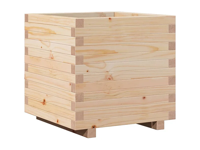 Jardinière bac lit surélevé bois marron 50 x 50 x 49.5 cm 02_0037645