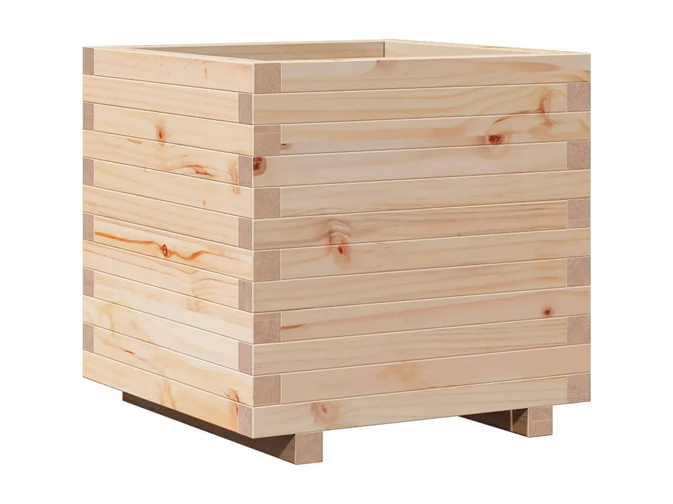 Jardinière bac lit surélevé bois marron 50 x 50 x 49.5 cm 02_0037645