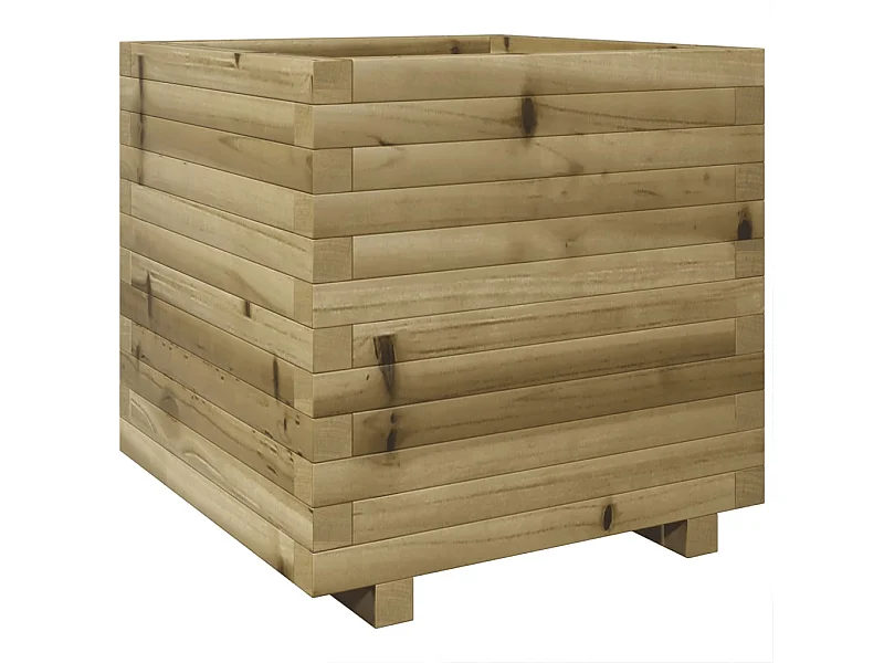 Jardinière bac lit surélevé bois marron 50 x 50 x 49.5 cm 02_0037644