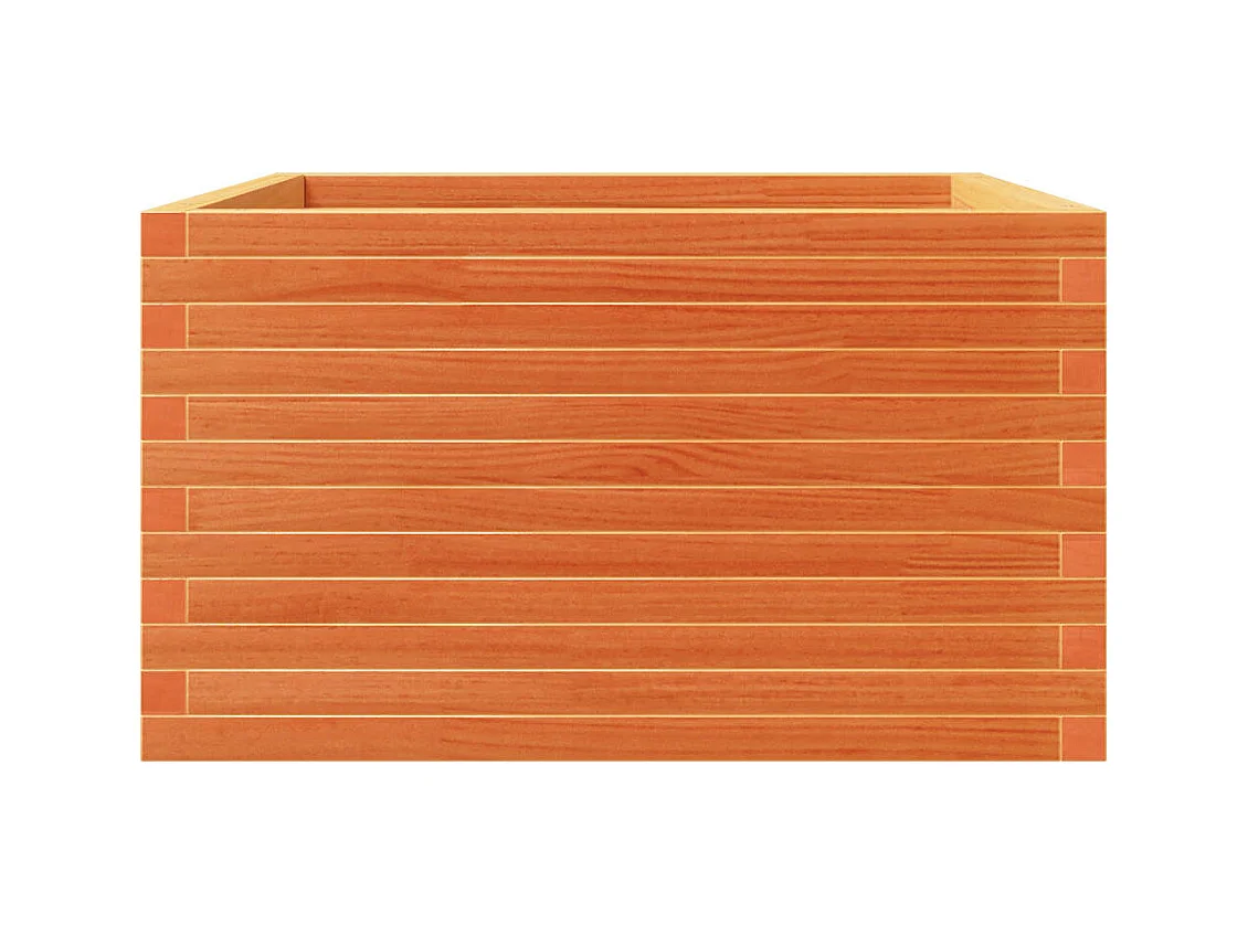 Jardinière bac lit surélevé bois marron 80 x 80 x 46 cm 02_0038502