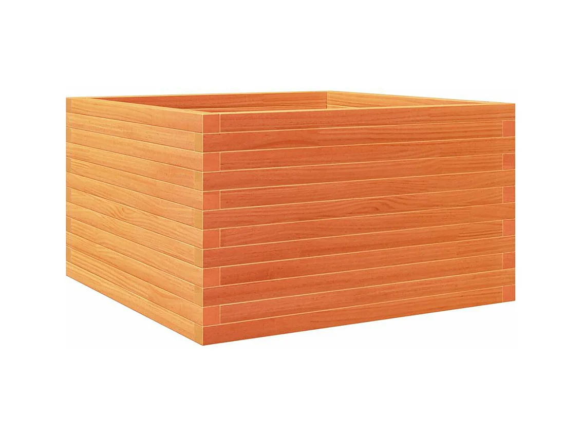 Jardinière bac lit surélevé bois marron 80 x 80 x 46 cm 02_0038502