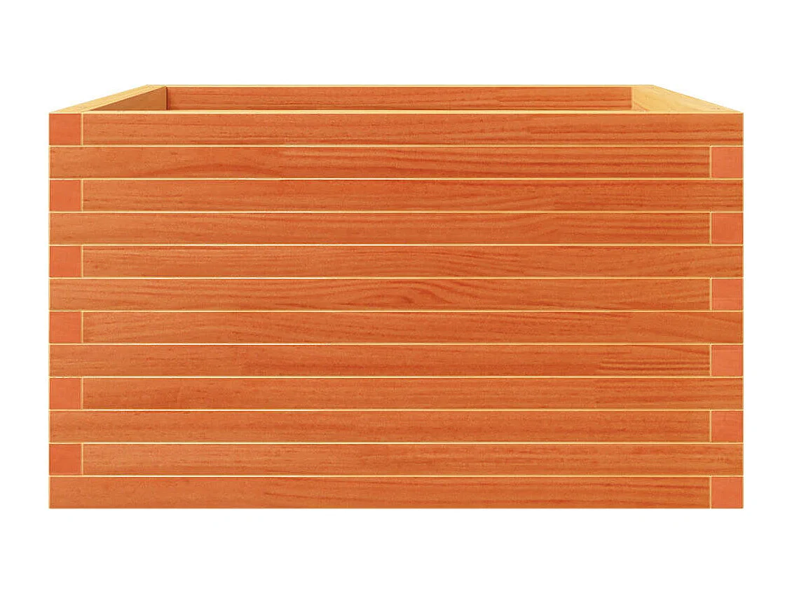 Vassoio per fioriera aiuola rialzata piante fiori terrazza giardino cera 80 x 80 x 46 cm legno di pino massiccio marrone 02_0038502