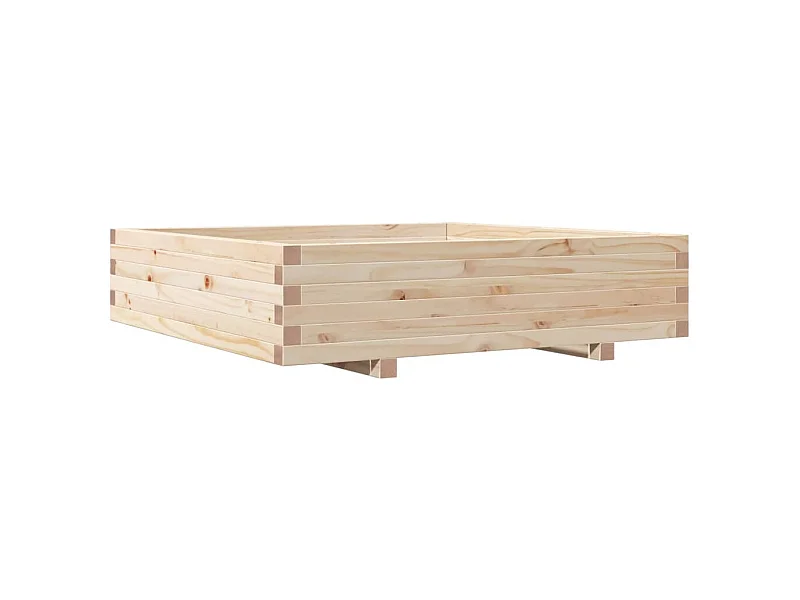 Jardinière bac lit surélevé bois marron 100 x 100 x 45438 cm 02_0037254