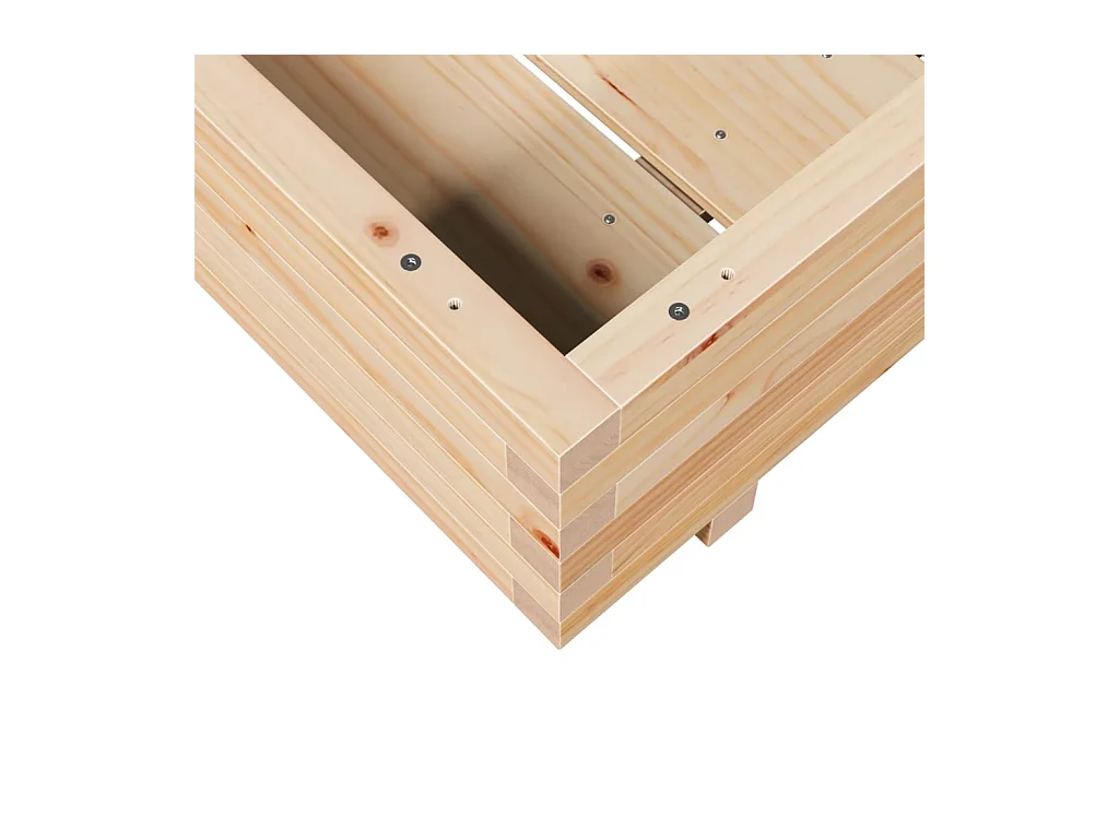 Jardinière bac lit surélevé bois marron 100 x 100 x 45438 cm 02_0037254