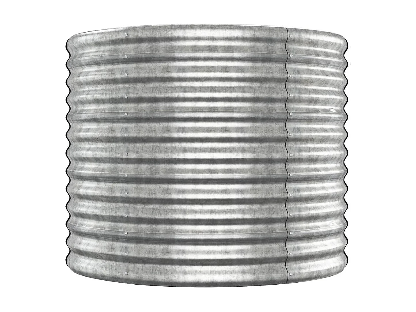 Macetero bancal elevado plantas flores terraza jardín jardín acero con revestimiento de polvo plateado Plata 02_0039711