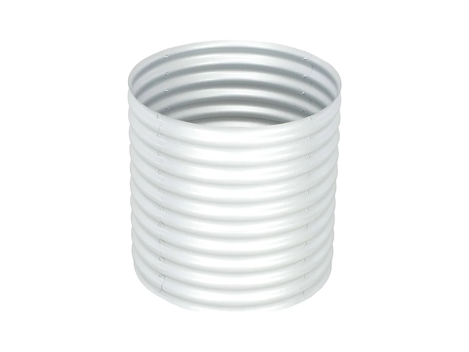 Jardinière lit surélevé plantes argenté 80 x 80 x 81 cm 02_0001083