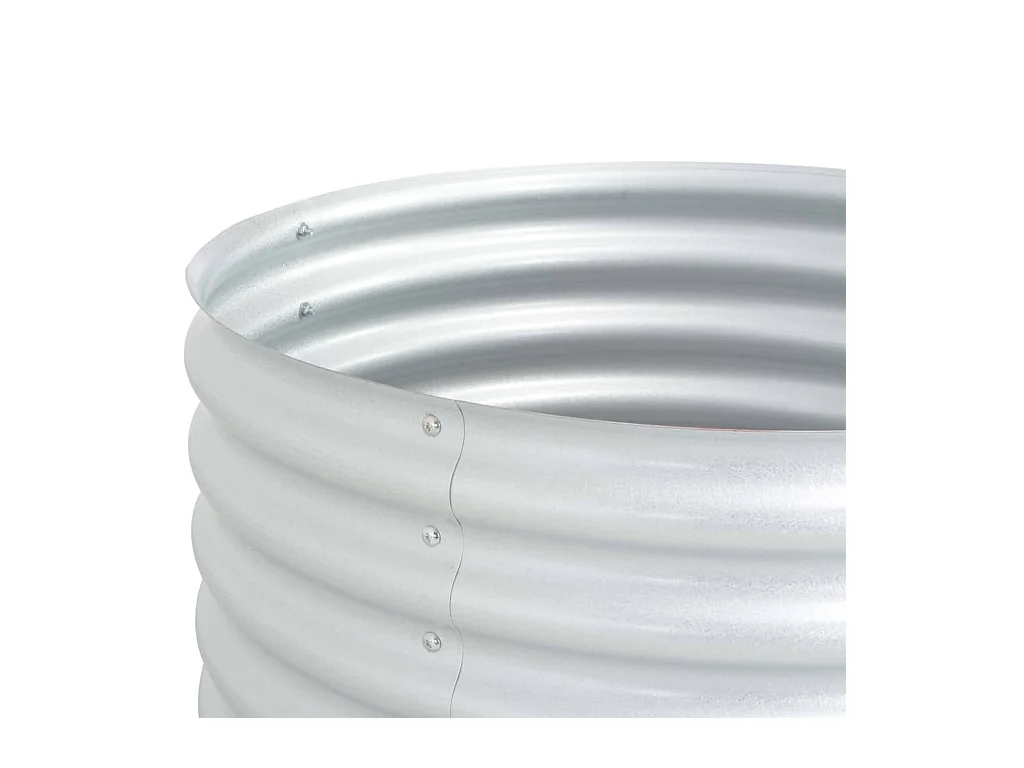 Jardinière lit surélevé plantes argenté 80 x 80 x 81 cm 02_0001083