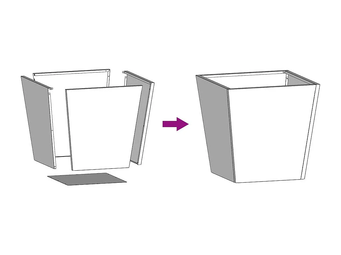 Jardinière bac lit surélevé argenté 40 x 40 x 40 cm 02_0037547