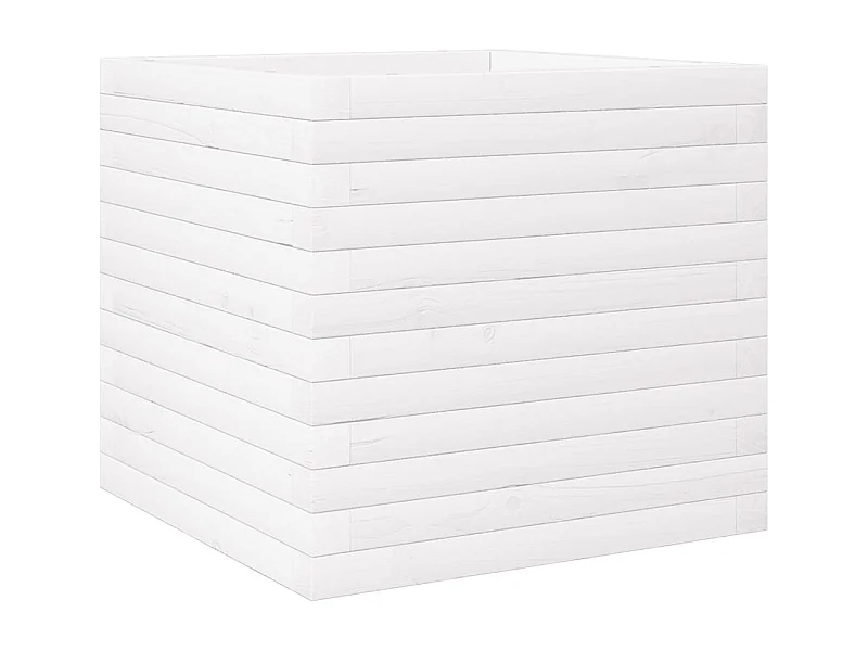 Jardinière bac lit surélevé bois blanche 50 x 50 x 46 cm 02_0037641