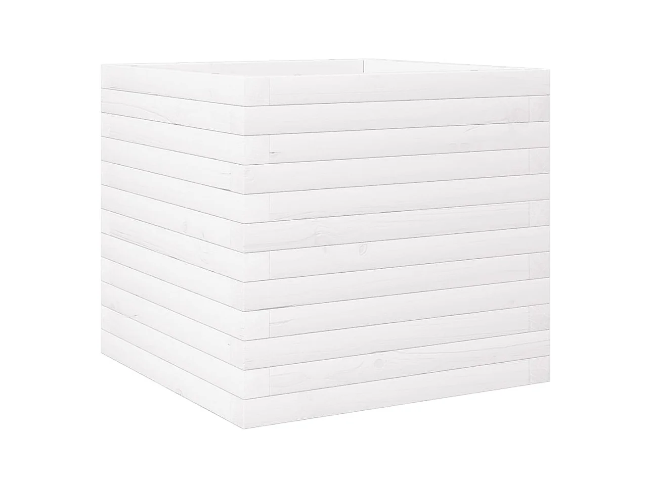 Jardinière bac lit surélevé bois blanche 50 x 50 x 46 cm 02_0037641