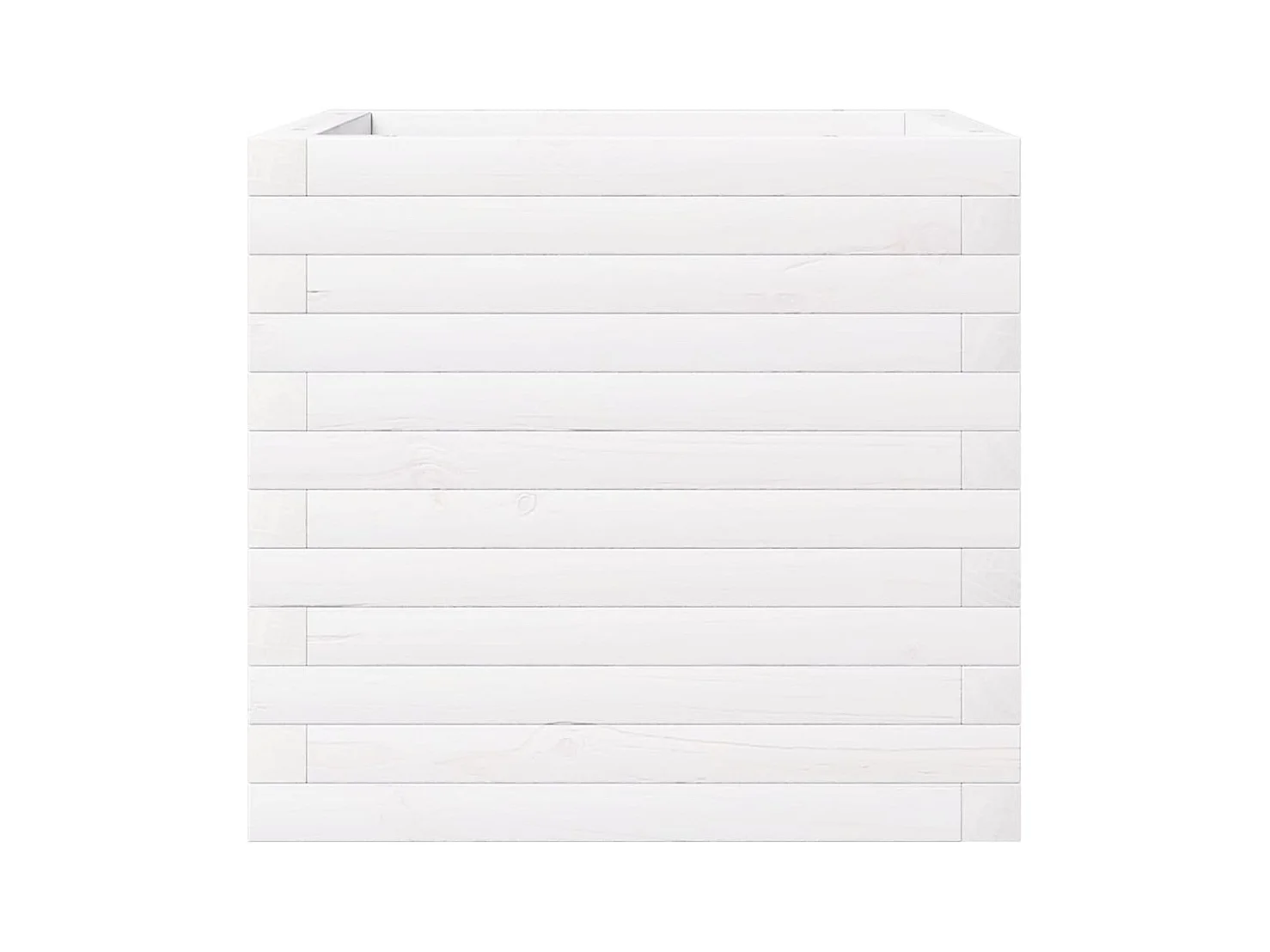 Jardinière bac lit surélevé bois blanche 50 x 50 x 46 cm 02_0037641