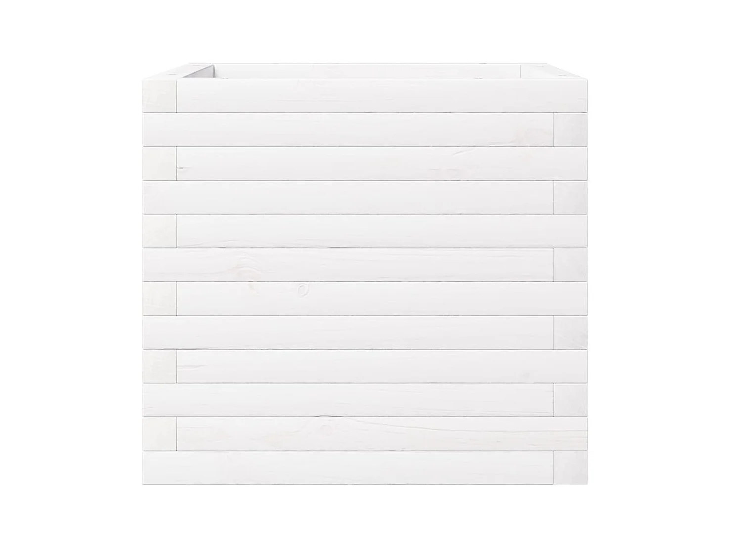 Jardinière bac lit surélevé bois blanche 50 x 50 x 46 cm 02_0037641