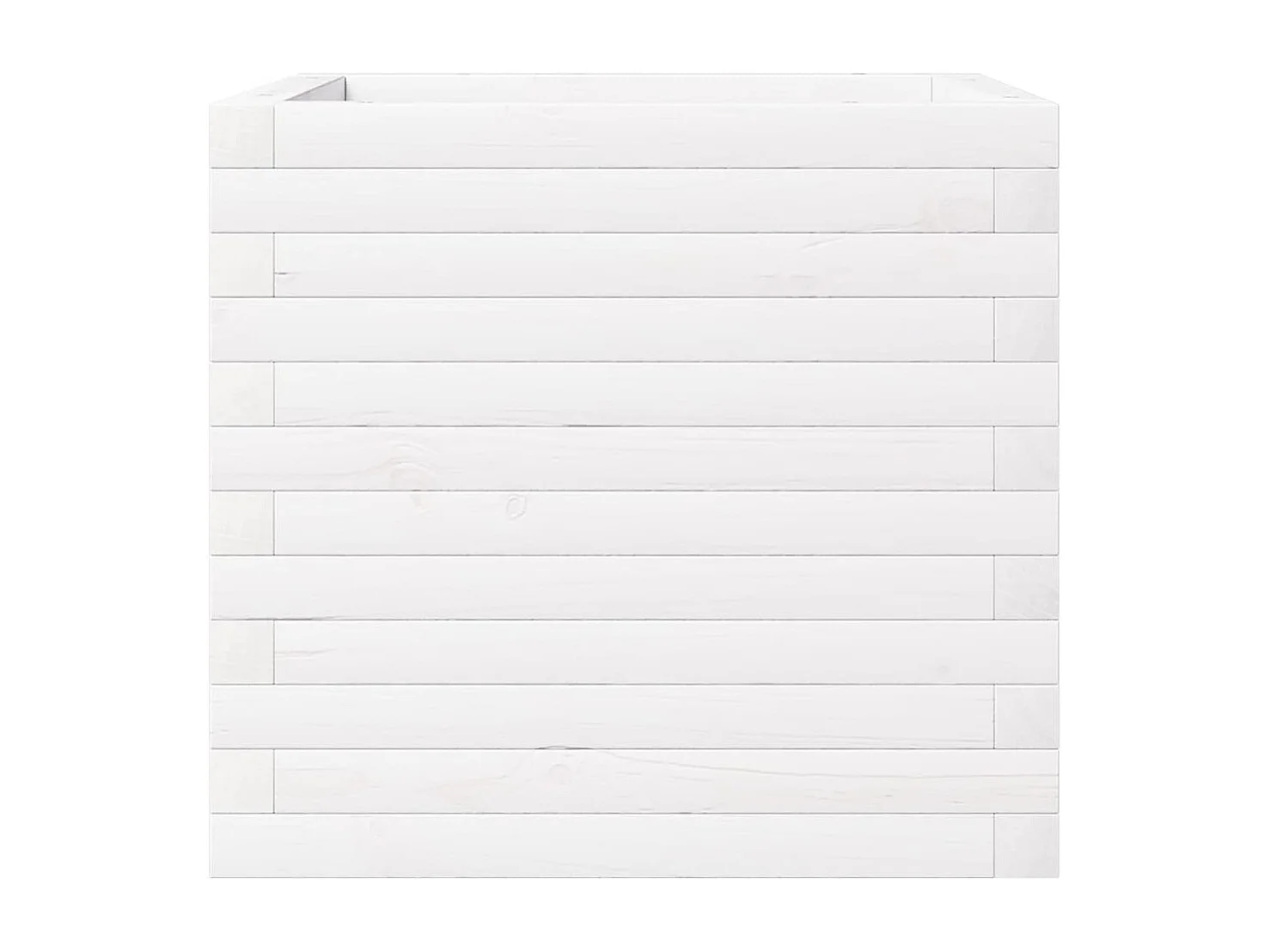 Jardinière bac lit surélevé bois blanche 50 x 50 x 46 cm 02_0037641