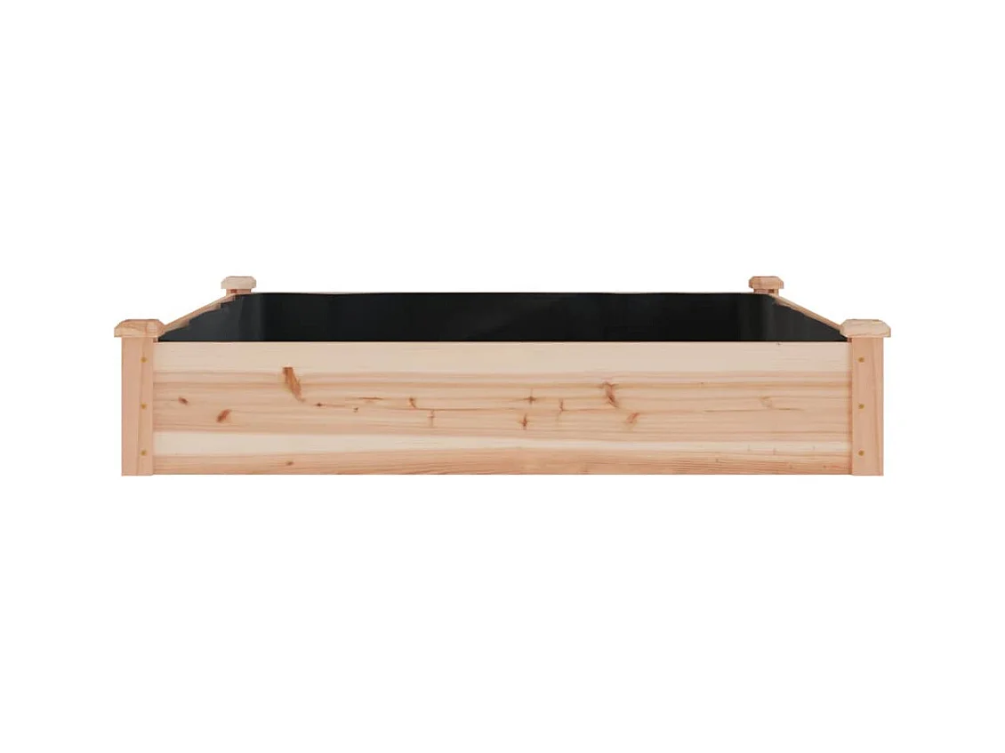 Jardinière bac lit surélevé bois marron 120 x 120 x 25 cm 02_0039831