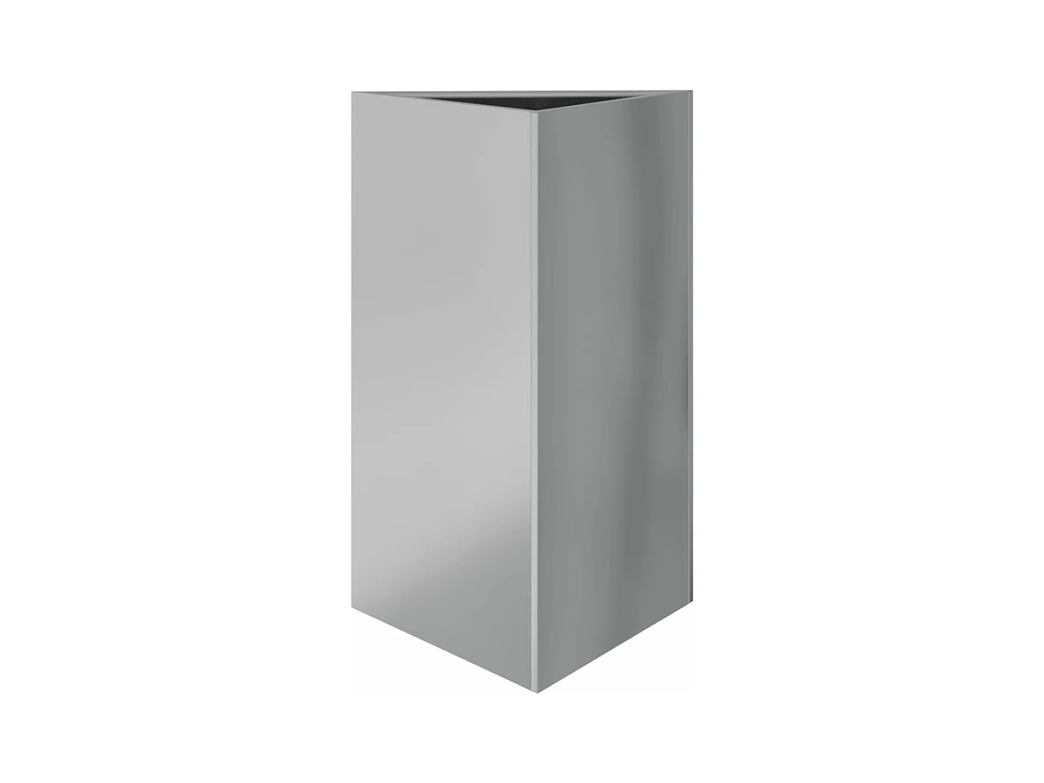 Vaso per fioriera aiuola rialzata piante fiori giardino terrazze set da 2 triangolari 50 x 43 x 75 cm acciaio zincato argento 02_0039108