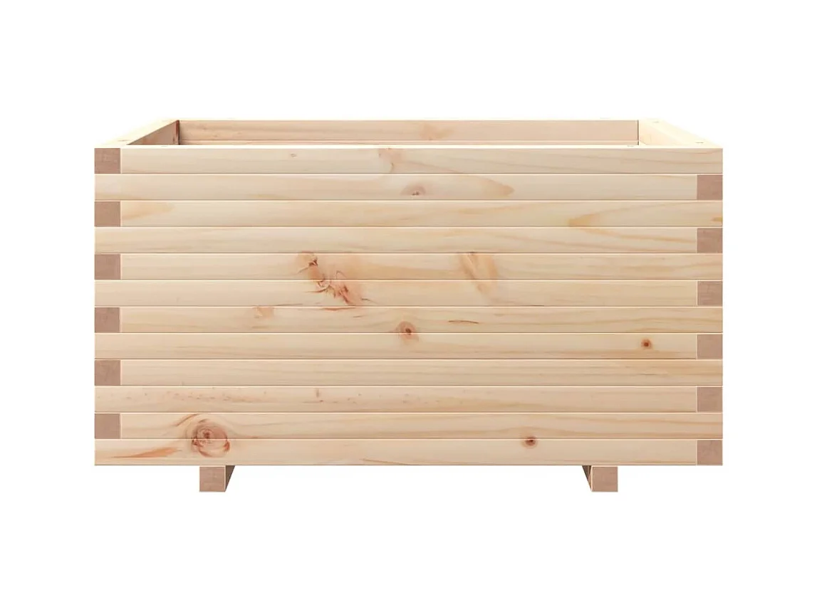 Jardinière bac lit surélevé bois marron 90 x 60 x 49.5 cm 02_0038026