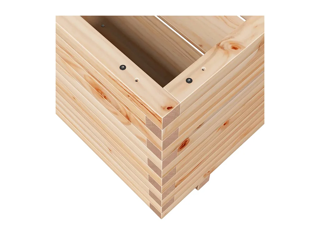 Jardinière bac lit surélevé bois marron 90 x 60 x 49.5 cm 02_0038026