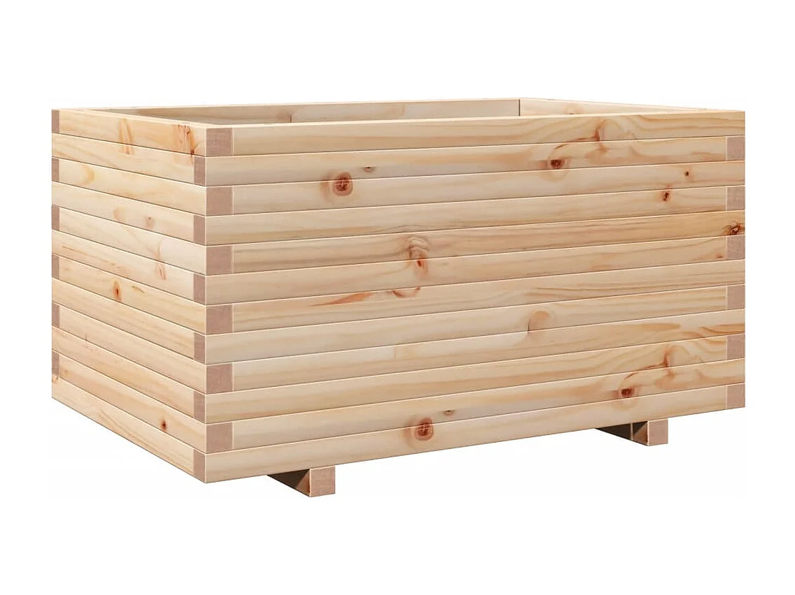 Vassoio per fioriera aiuola rialzata piante fiori terrazza giardino 90 x 60 x 49,5 cm legno di pino massiccio marrone 02_0038026