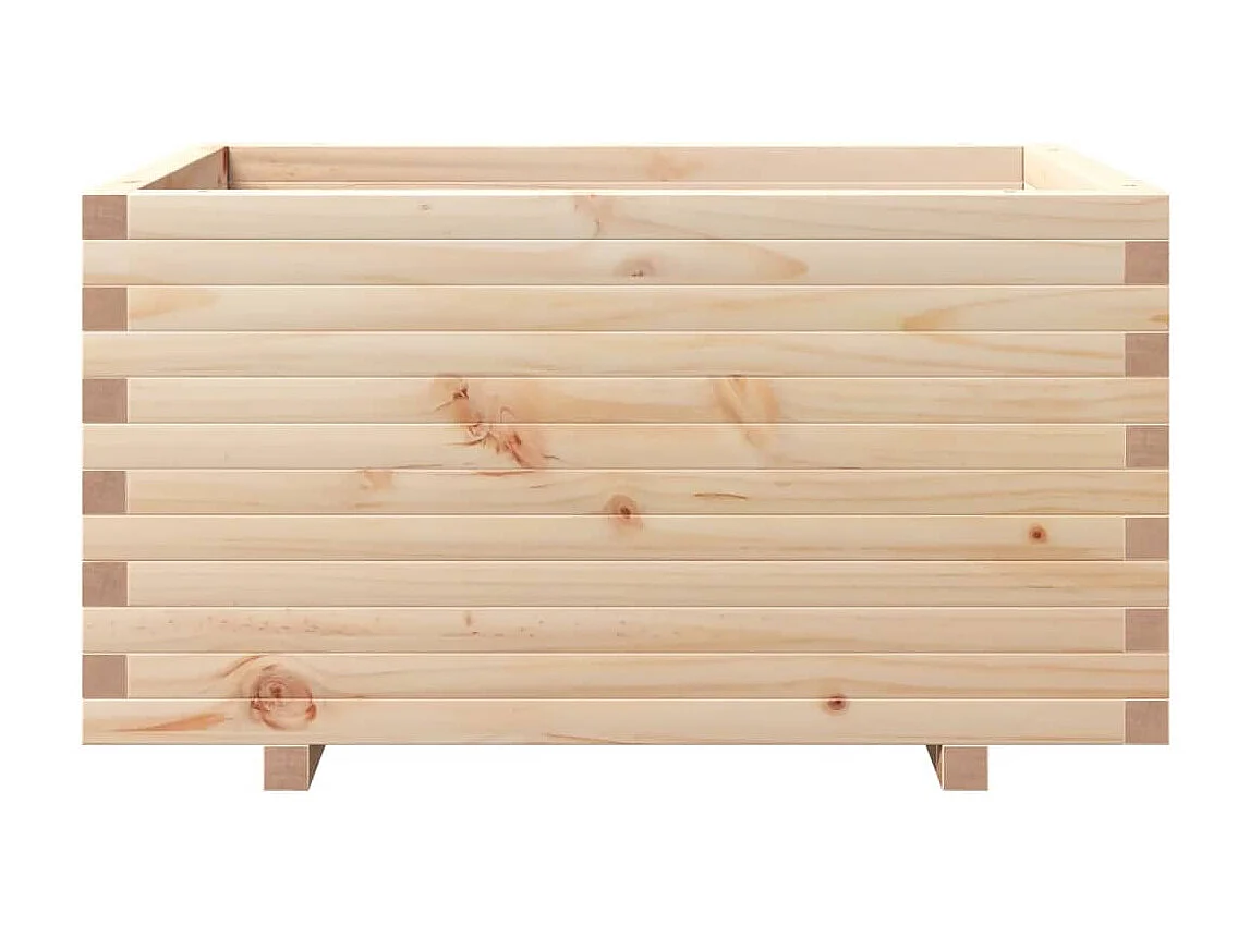 Vassoio per fioriera aiuola rialzata piante fiori terrazza giardino 90 x 60 x 49,5 cm legno di pino massiccio marrone 02_0038026