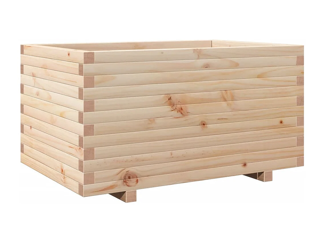 Vassoio per fioriera aiuola rialzata piante fiori terrazza giardino 90 x 60 x 49,5 cm legno di pino massiccio marrone 02_0038026