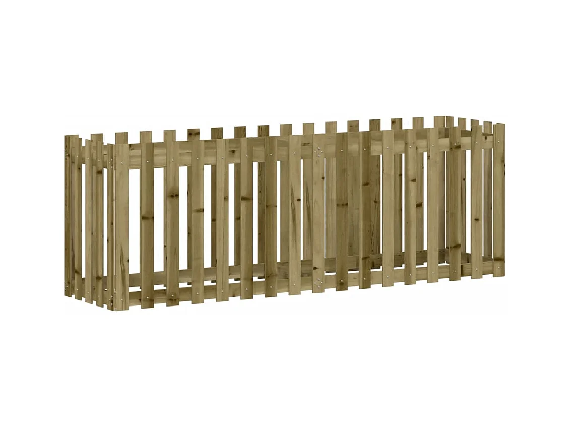 Vassoio per fioriera aiuola rialzata piante fiori terrazza giardino recinzione design legno di pino impregnato marrone 02_0039815