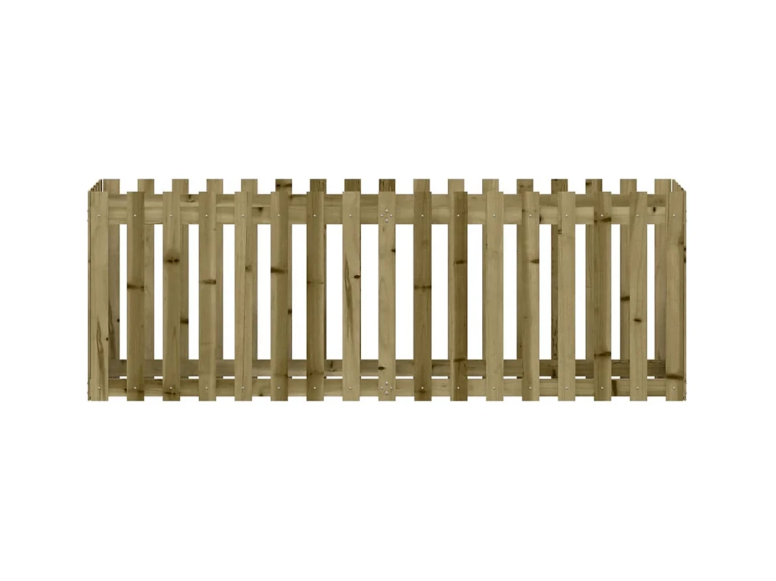 Vassoio per fioriera aiuola rialzata piante fiori terrazza giardino recinzione design legno di pino impregnato marrone 02_0039815