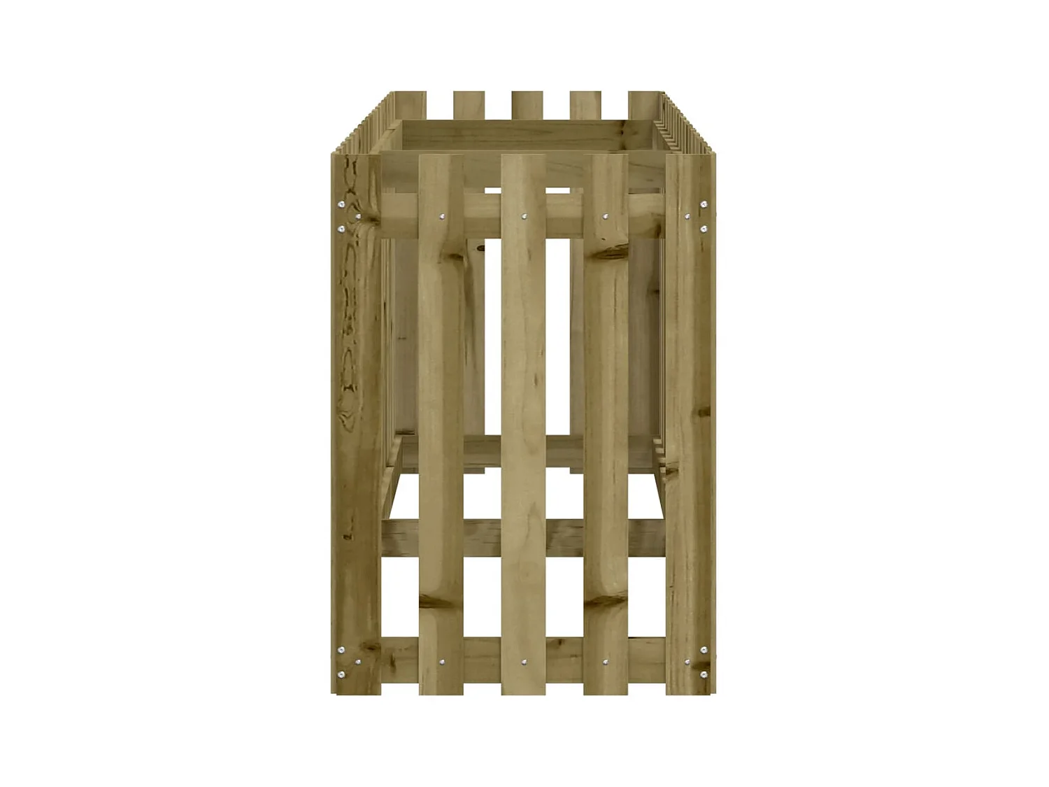 Vassoio per fioriera aiuola rialzata piante fiori terrazza giardino recinzione design legno di pino impregnato marrone 02_0039815