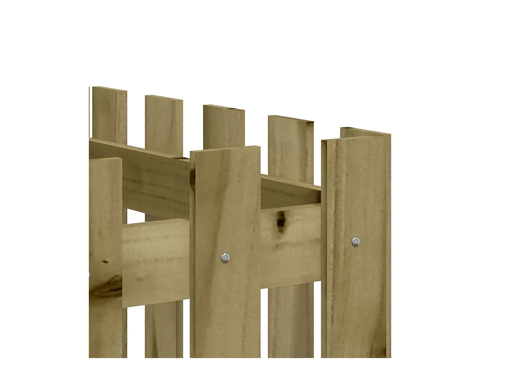 Vassoio per fioriera aiuola rialzata piante fiori terrazza giardino recinzione design legno di pino impregnato marrone 02_0039815