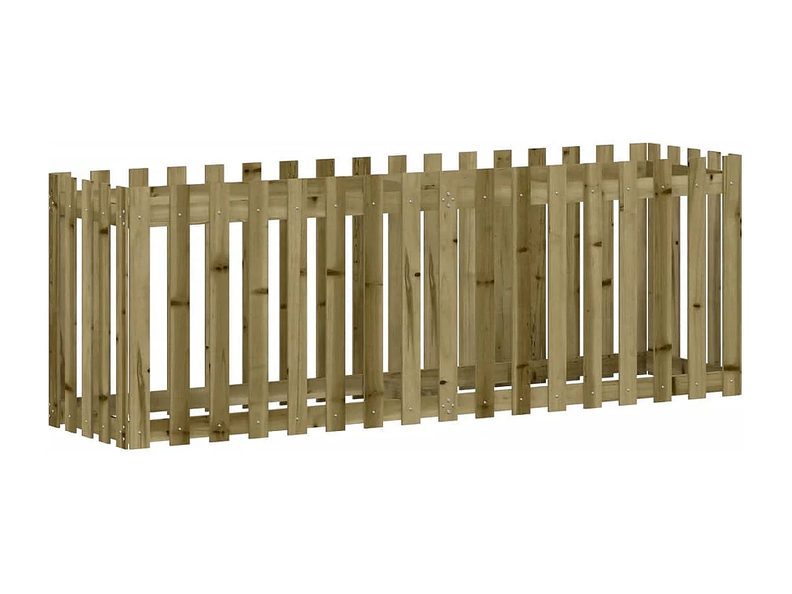 Jardinière bac lit surélevé bois marron 200 x 50 x 70 cm 02_0039815