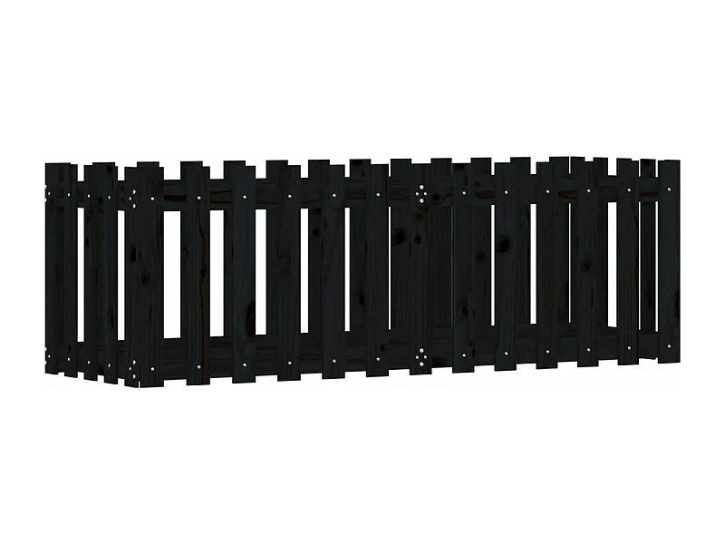 Jardinière bac lit surélevé noire 150 x 50 x 50 cm 02_0039799